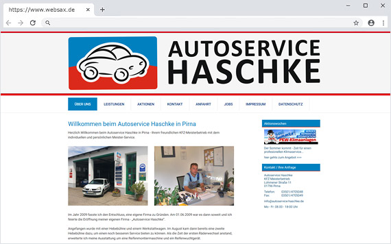 Relaunch Webseite Autoservice Haschke
