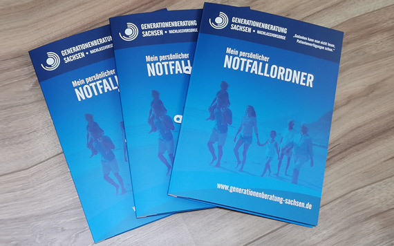 Hochwertige Mappen für die Generationenberatung Sachsen