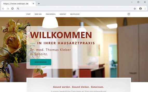 Webseite für die Arztpraxis Dr. med. Thomas  Kleber